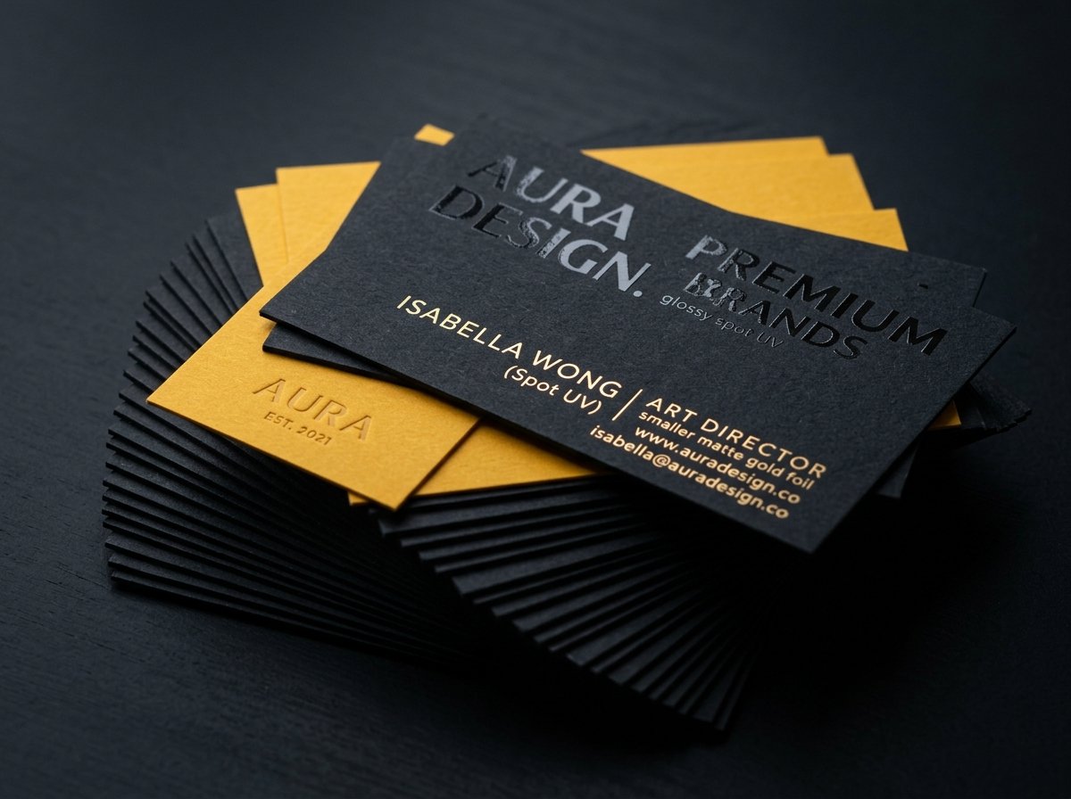 350 GSM Visiting Cards with Spot UV